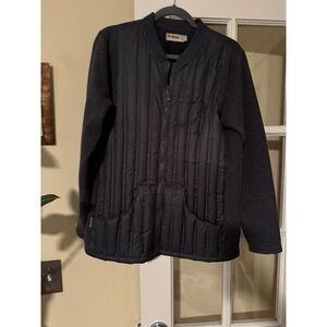 Vintage Jeep Puffer Jacket Adult XL Black  Down/Wool Coat Full Zip‎